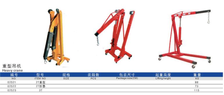 Hydraulic crane for engine