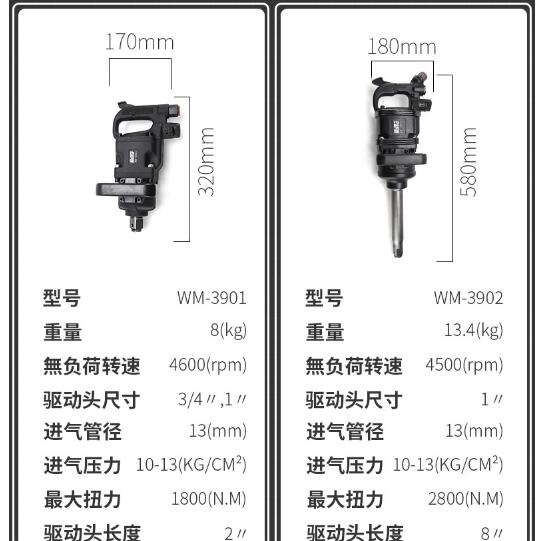 Pneumatic wrench for car workshop