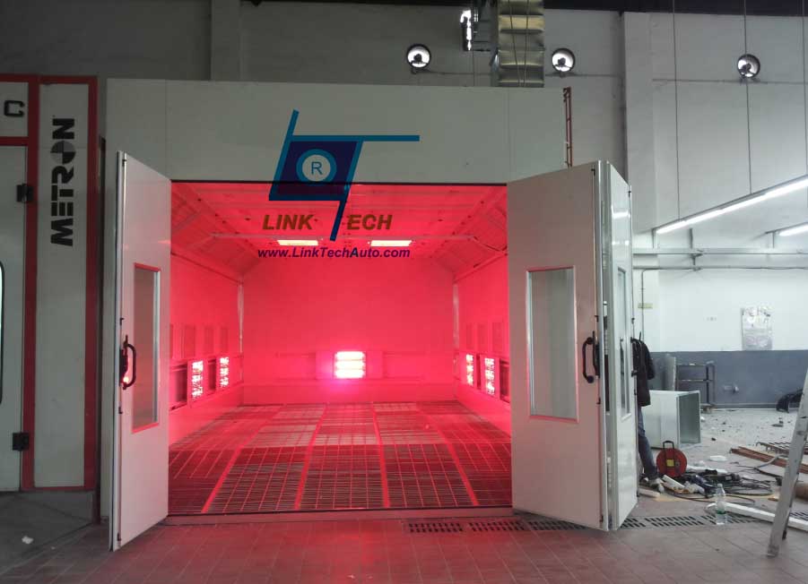 Moveable infrared inside the spray booth