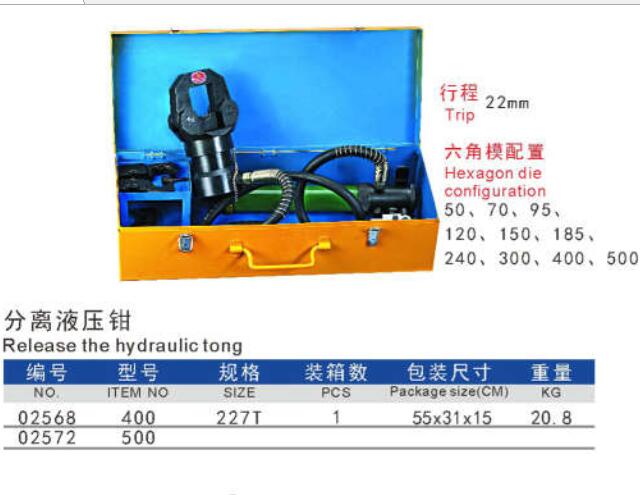 Hydraulic conpression head