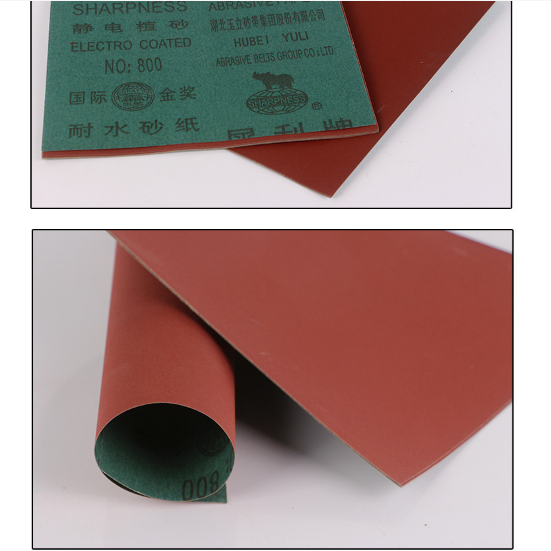 Waterproof abrasive paper for polishing