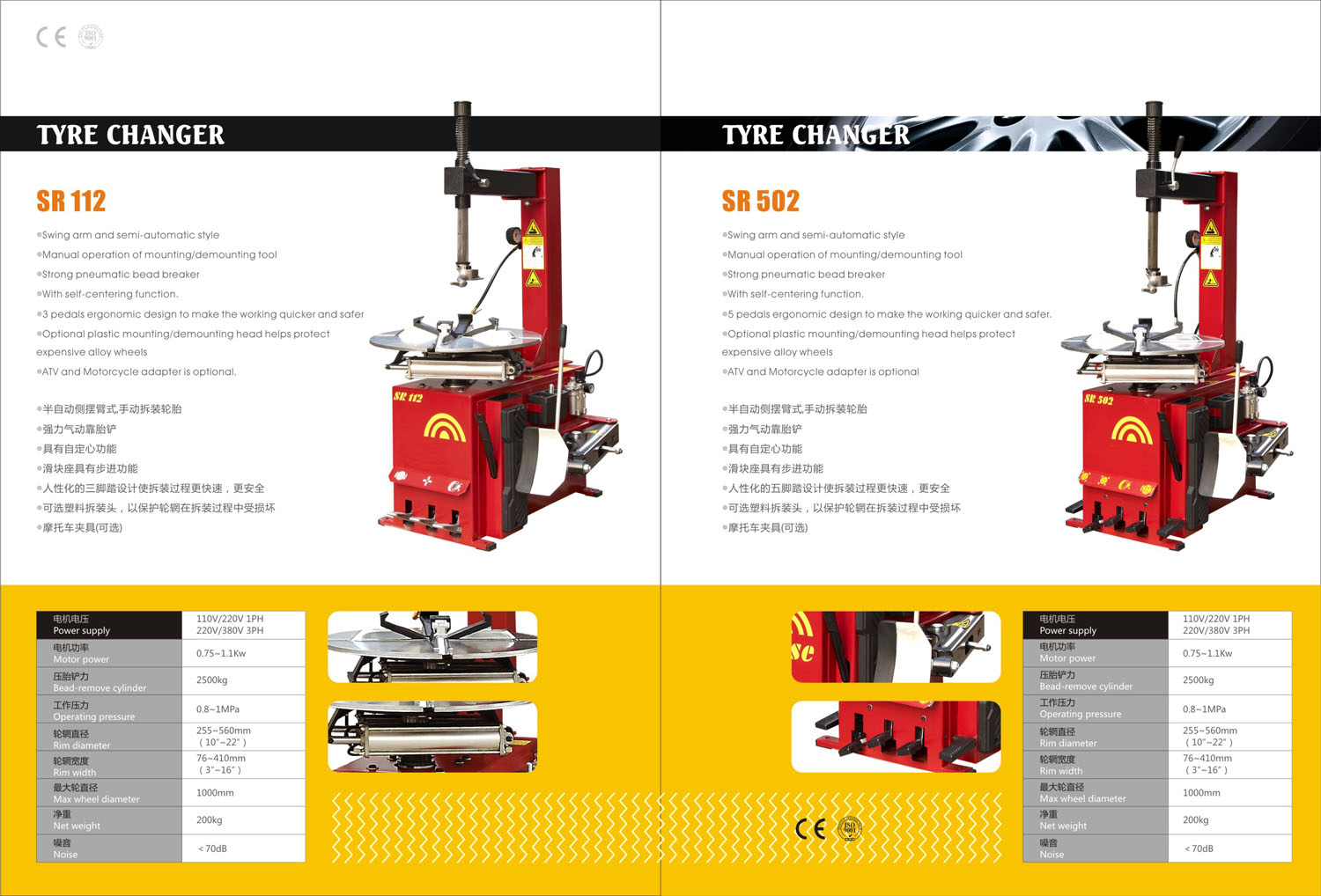 Tyre changer used for car workshop