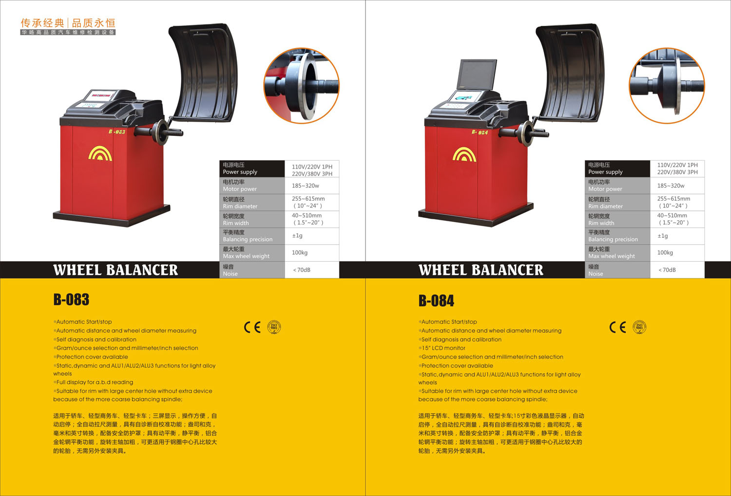 Wheel balancer for car shop maintenance