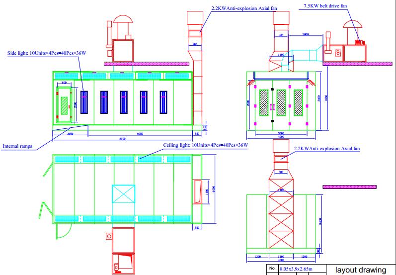 spray booth drawing